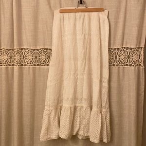 MOVING SALE Urban Outfitters White Lace Crochet Maxi Skirt